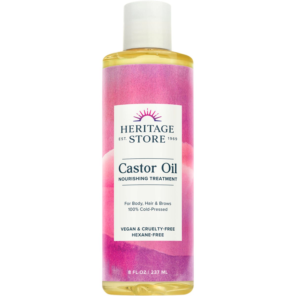 Heritage Store- Castor Oil 100% Cold Pressed-237ml