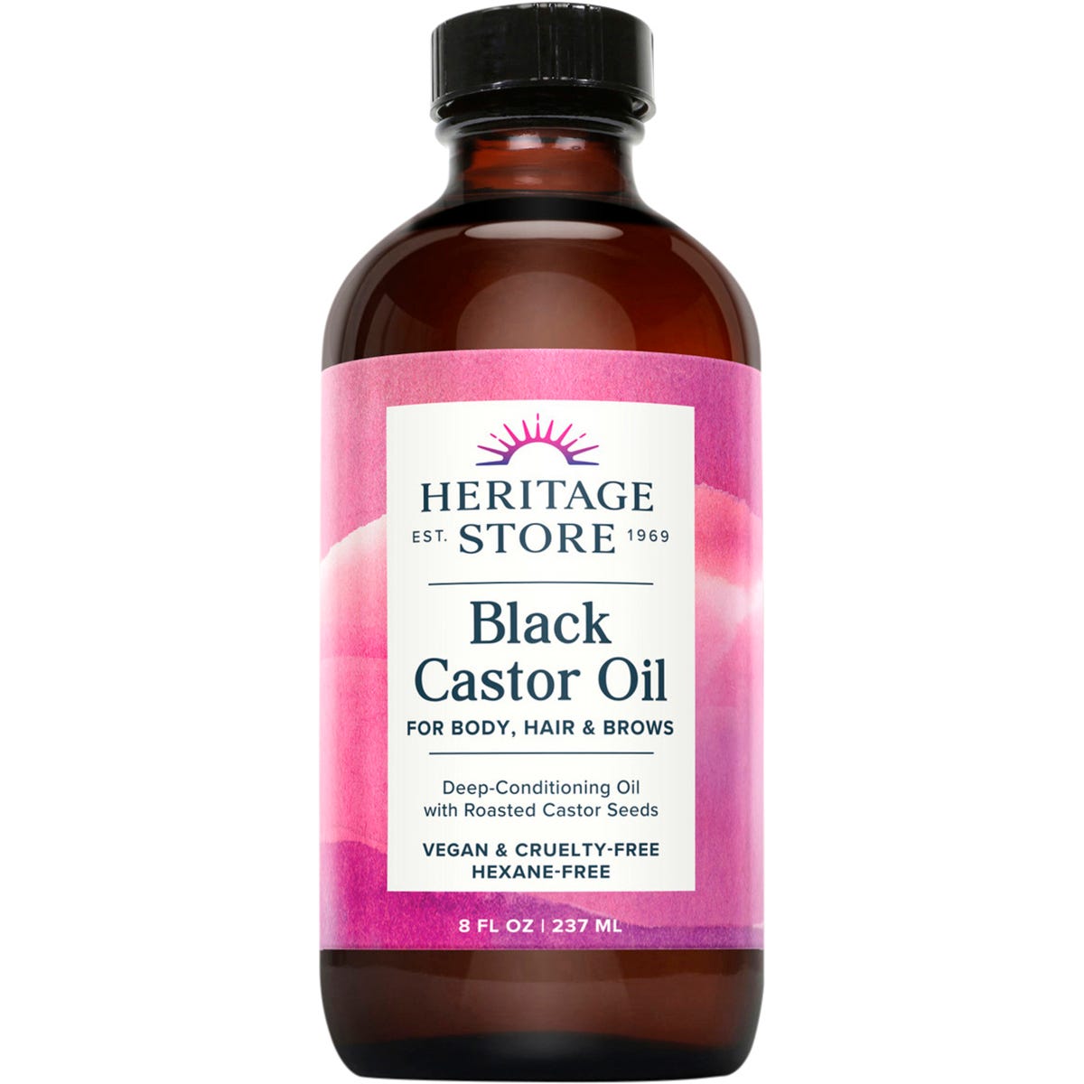 Heritage Store- Black Castor Oil-237ml