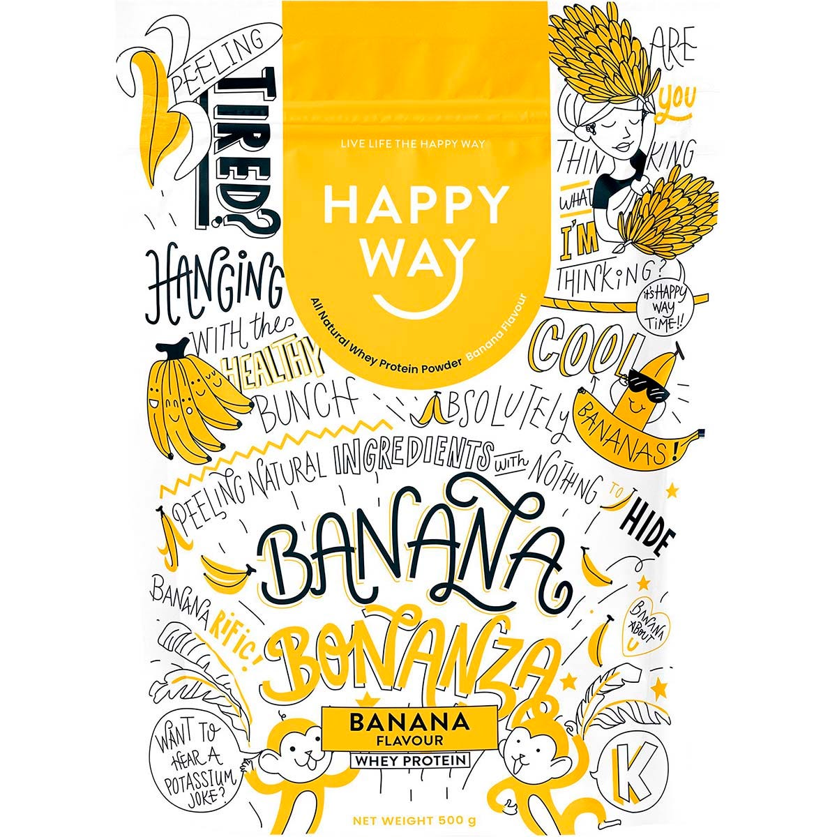 Happy Way- Whey Protein Powder Banana-500g