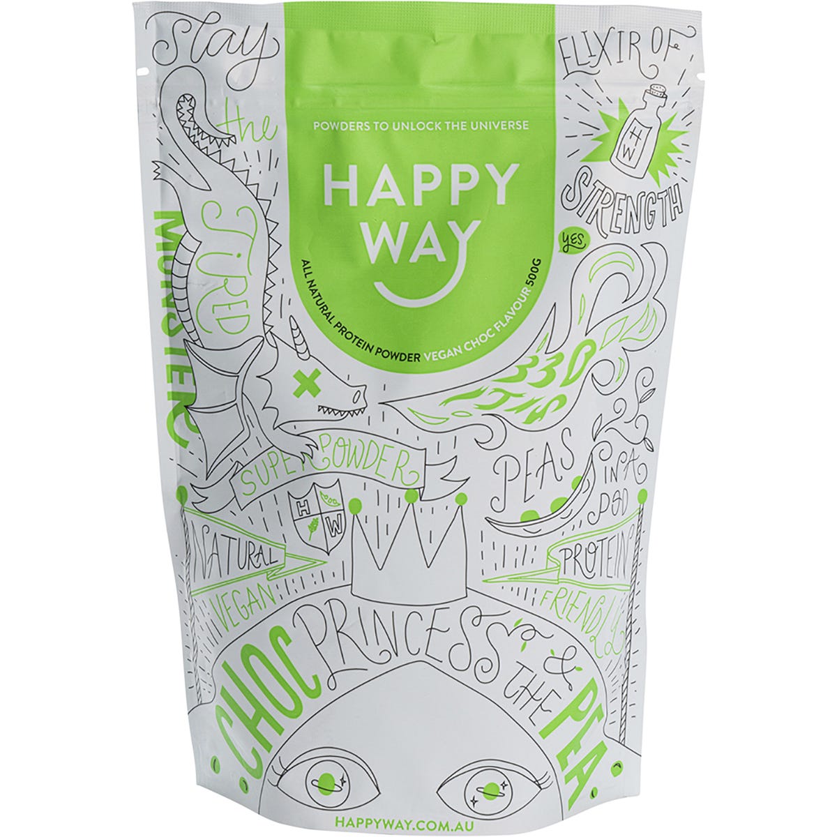 Happy Way- Pea Protein Powder Chocolate-500g