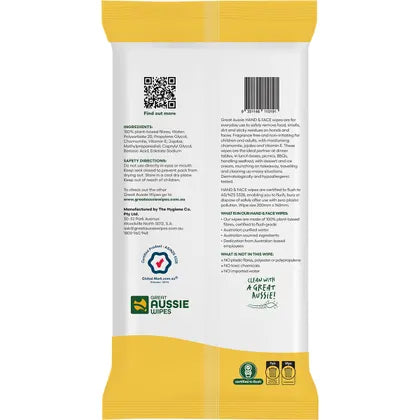 Great Aussie Wipes- Hand & Face Large Wipes-40pk