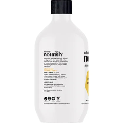 Naturely Nourish- Hand Wash Lemongrass & Manuka Honey-900ml