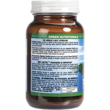 Green Nutritionals- Hawaiian Pacifica Spirulina Tablets 500mg-100 Tabs