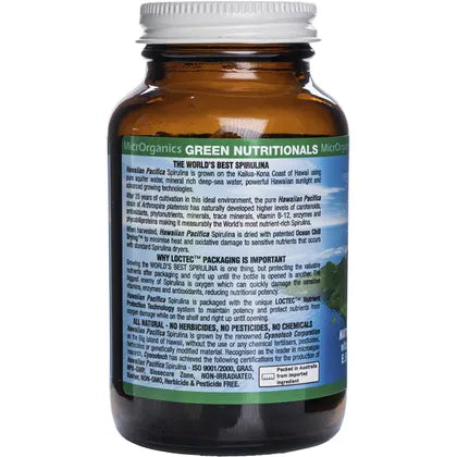 Green Nutritionals- Hawaiian Pacifica Spirulina Tablets 500mg-200 Tabs