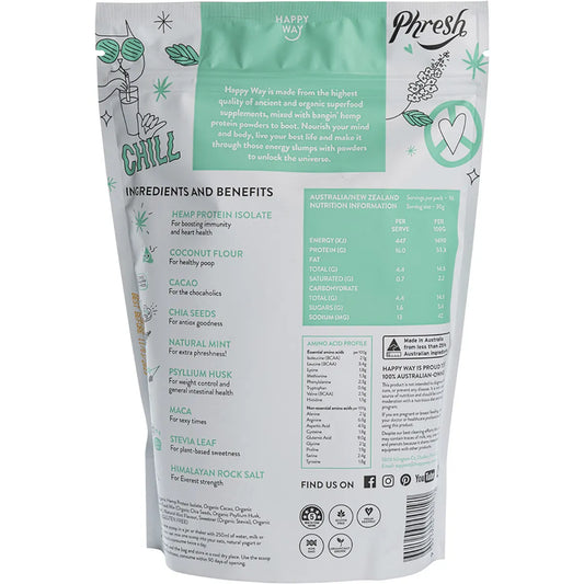 Happy Way- Hemp Protein Powder Cacao Mint-500g