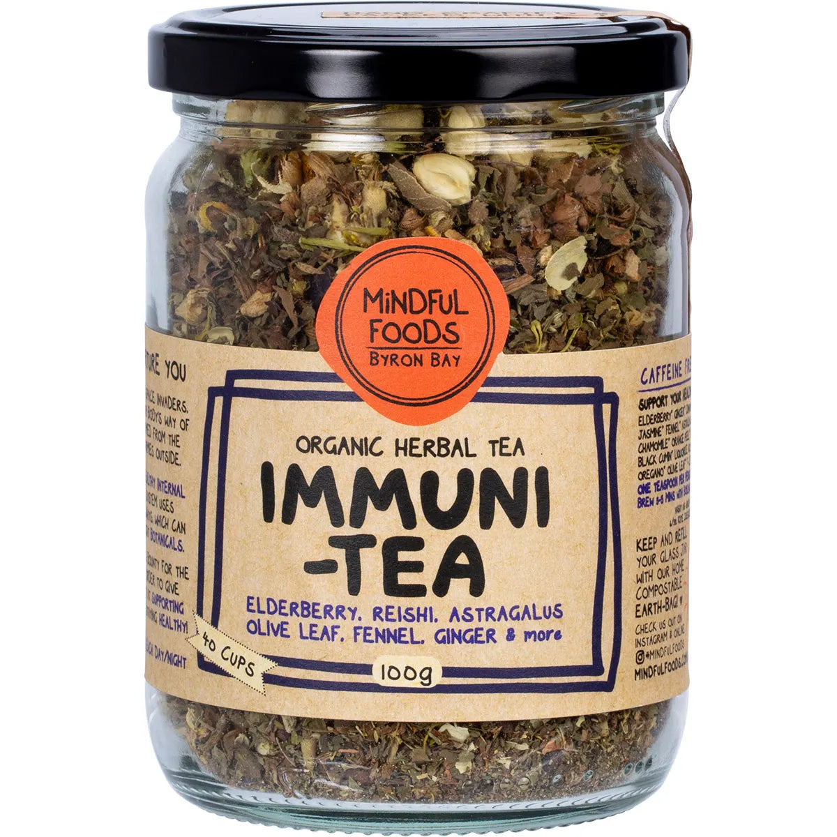Mindful Foods- Immuni-Tea Organic Herbal Tea-100g
