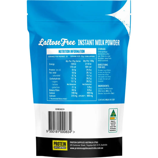 Protein Supplies Australia- Instant Milk Powder Lactose Free-1kg