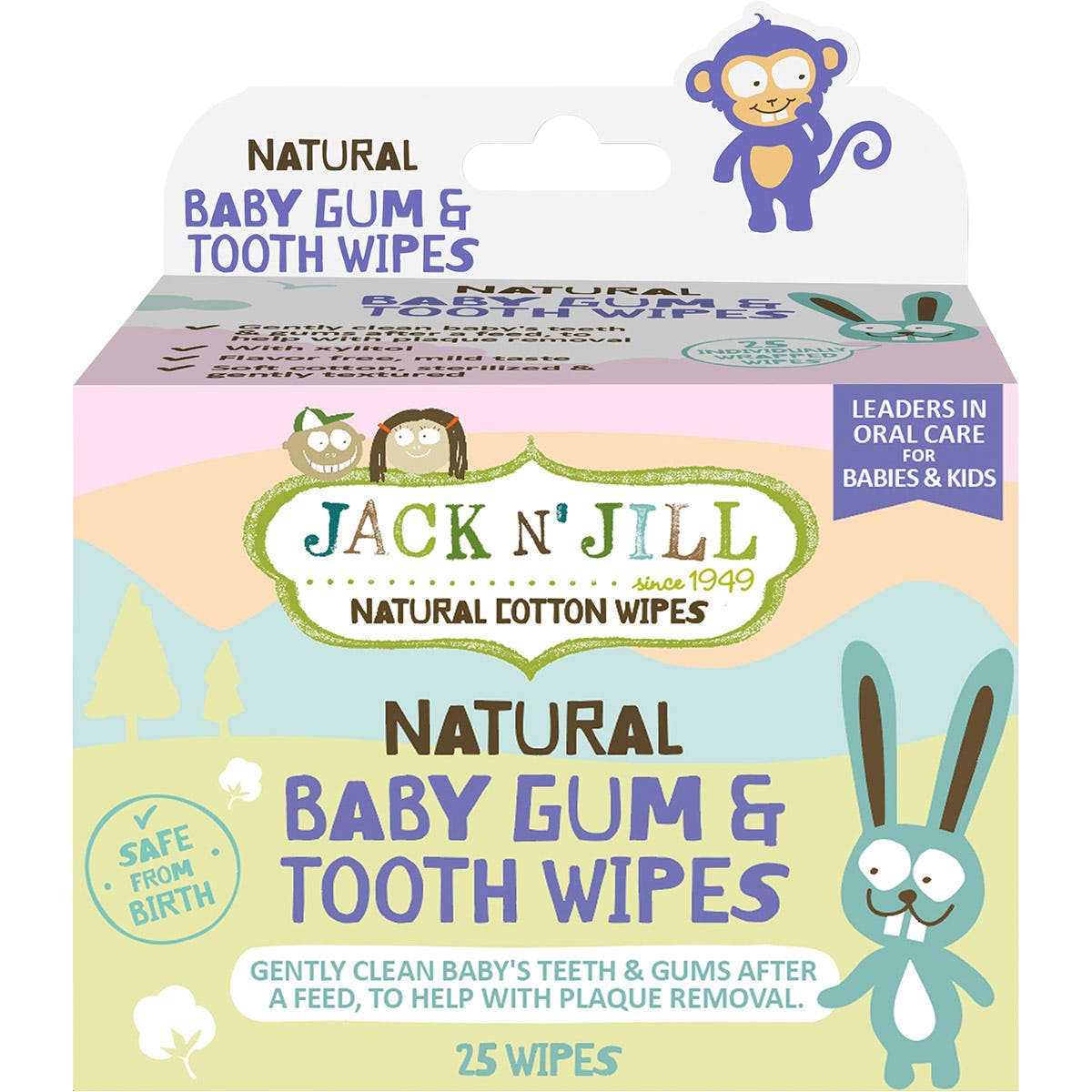 Jack N' Jill- Baby Gum & Tooth Wipes-8x25pcs