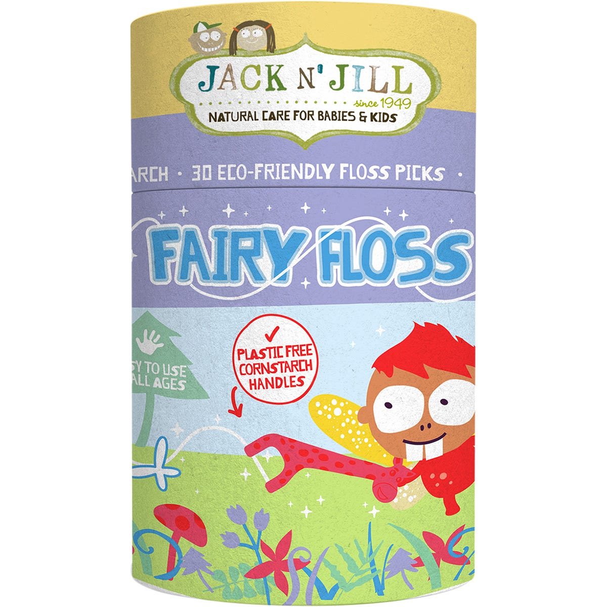 Jack N' Jill- Fairy Floss Picks Strawberry-8x30pcs