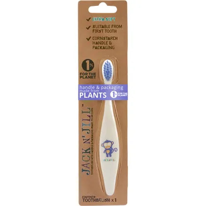 Jack N' Jill- Toothbrush Children Monkey Biodegradable-x8