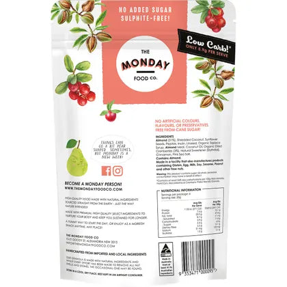 The Monday Food Co.- Keto Gourmet Granola Cranberry Clusters-300g