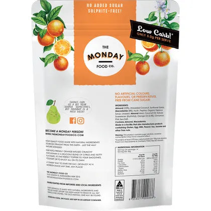 The Monday Food Co.- Keto Gourmet Granola Orange Infused Crunchy Macadamia-800g