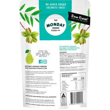 The Monday Food Co.- Keto Gourmet Granola Sweet Cinnamon Pecan-300g