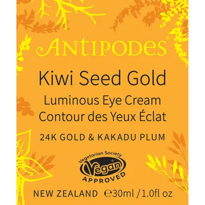 Antipodes- Kiwi Seed Gold Luminous Eye Cream-30ml