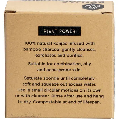 Ever Eco- Konjac Facial Sponge Charcoal
