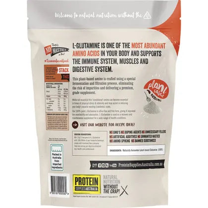 Protein Supplies Australia- L-Glutamine Plant Based Pure-500g