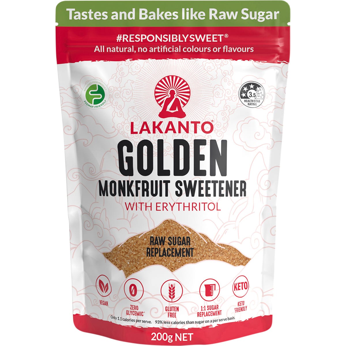 Lakanto- Golden Monkfruit Sweetener-200g