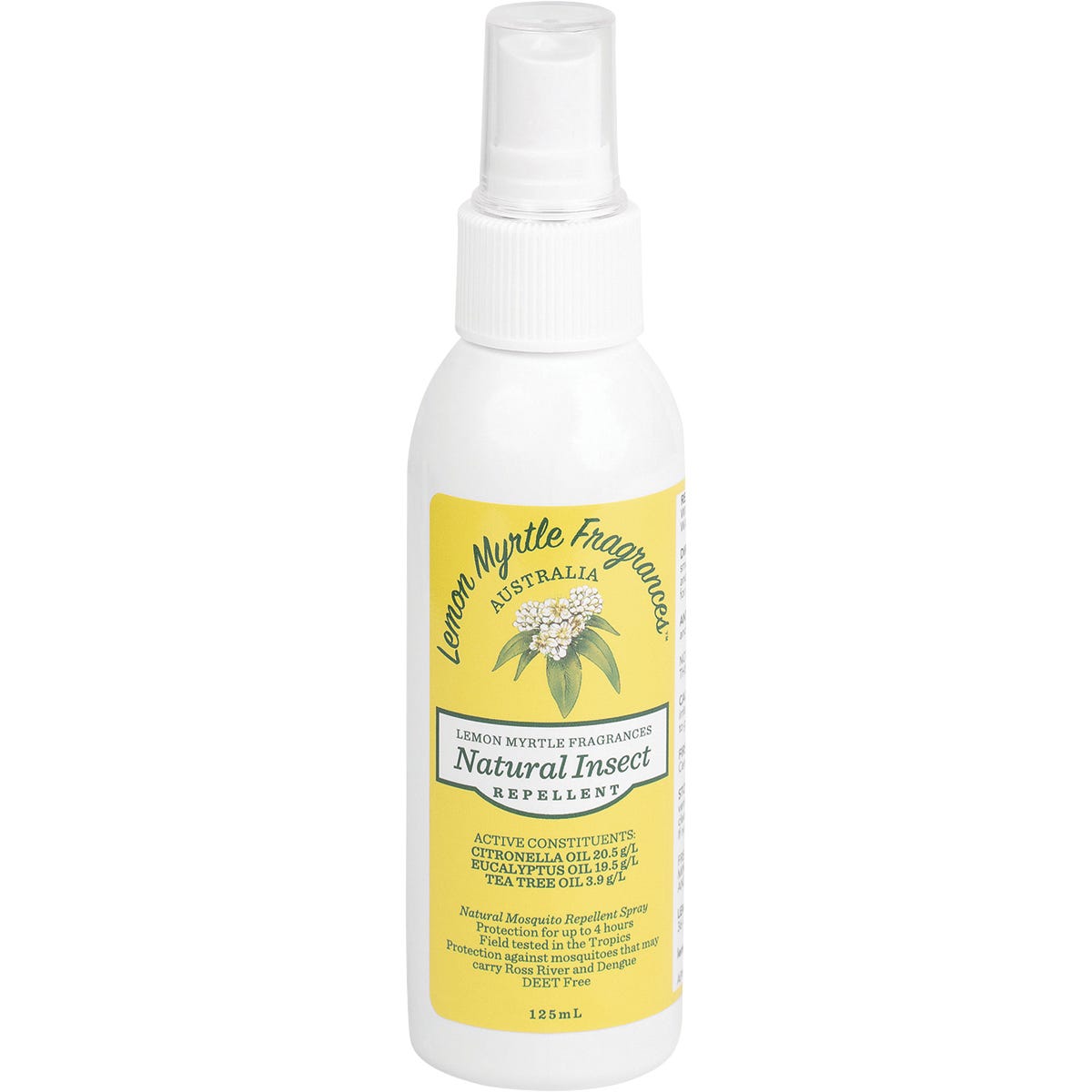 Lemon Myrtle Fragrances- Natural Insect Repellent-125ml