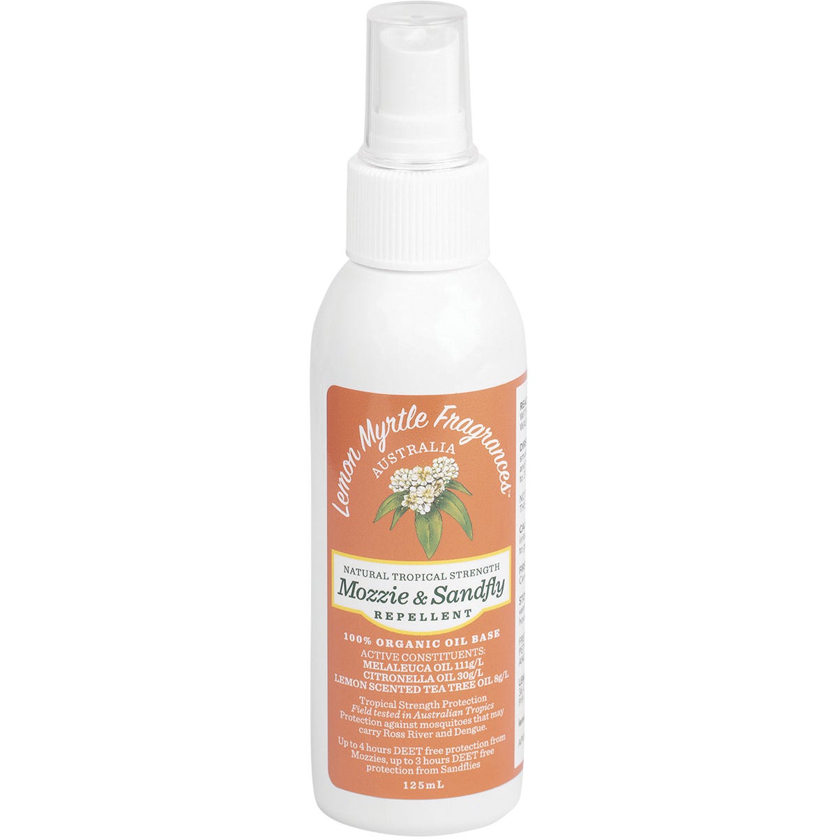 Lemon Myrtle Fragrances- Mozzie & Sandfly Repellent-125ml