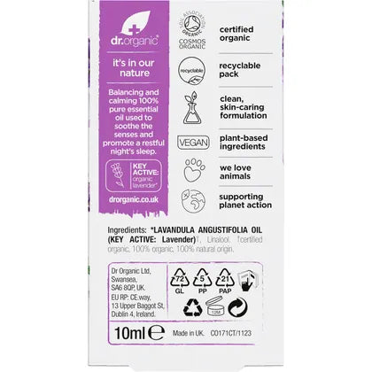 Dr. Organic- Lavender Oil 100% Pure-10ml