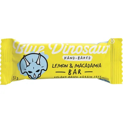 Blue Dinosaur- Lemon & Macadamia Hand-Baked Bar-12x45g