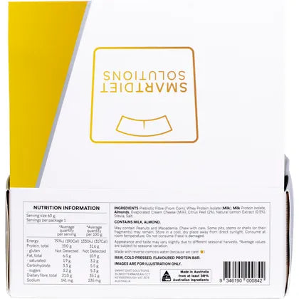 Smart Protein Bar- Lemon Tart Flavour Protein Bar-12x60g