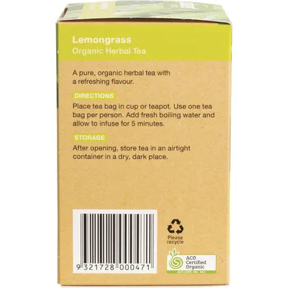 Planet Organic- Lemongrass Herbal Tea Bags-25pk