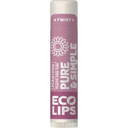Eco Lips- Lip Balm Display Pure & Simple Raspberry-24x4.25g