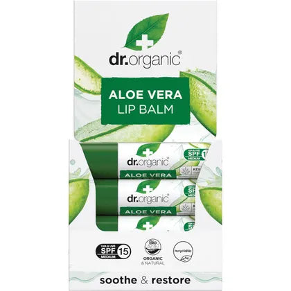 Dr. Organic- Lip Balm SPF 15 Aloe Vera-5.7ml