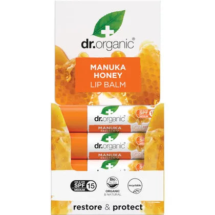 Dr. Organic- Lip Balm SPF 15 Manuka Honey-5.7ml