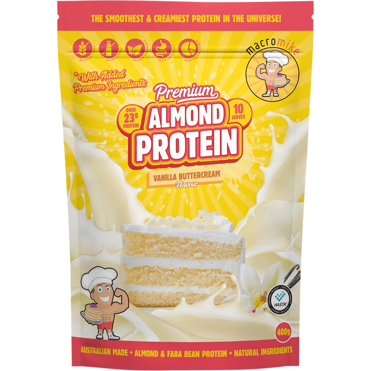 MACRO MIKE- Premium Almond Protein Vanilla Buttercream-400g