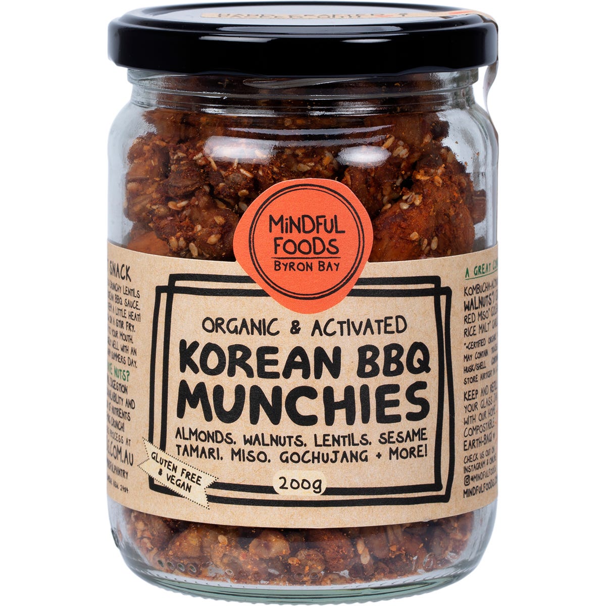 Mindful Foods- Korean BBQ Munchies Organic & Activated-200g