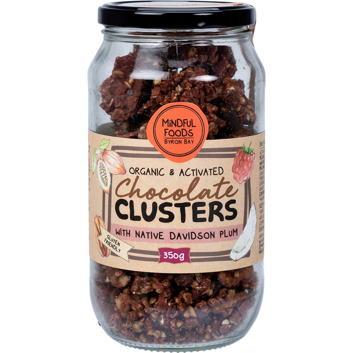 Mindful Foods- Chocolate Clusters Davidson Plum Organic & Activated-350g