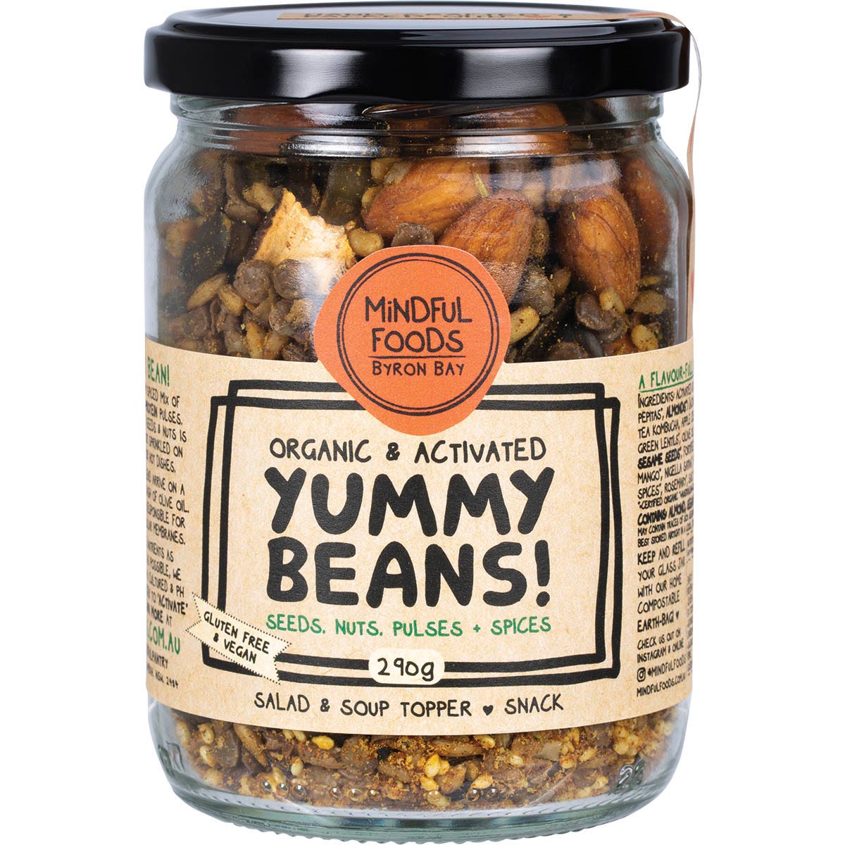 Mindful Foods- Yummy Beans Organic & Activated-290g