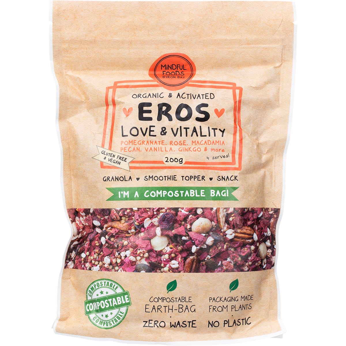 Mindful Foods- Eros Love & Vitality Granola Organic & Activated-200g