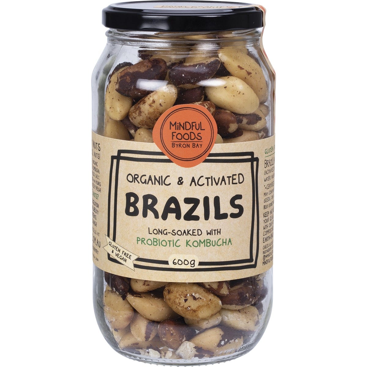 Mindful Foods- Brazil Nuts Organic & Activated-600g