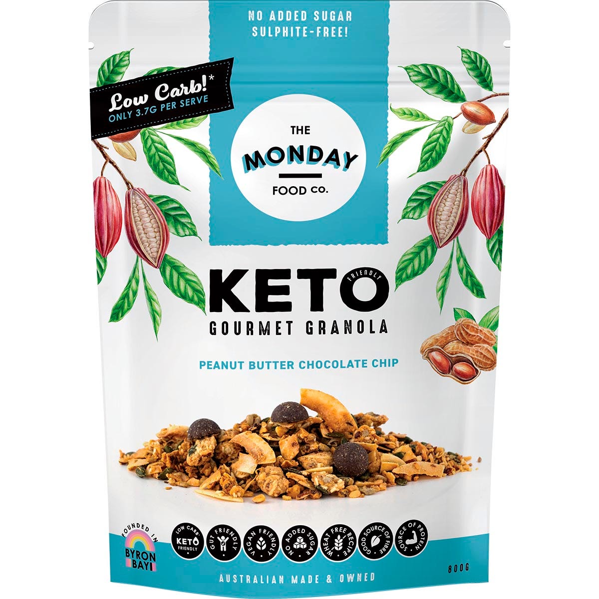The Monday Food Co.- Keto Gourmet Granola Peanut Butter Chocolate Chip-800g