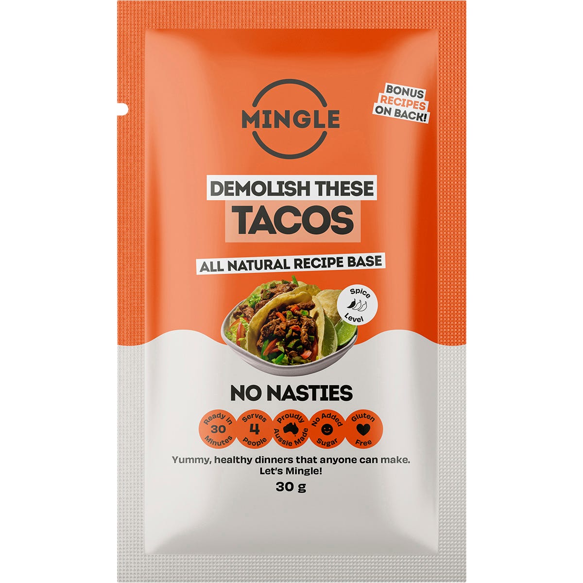 Mingle- Tacos All Natural Recipe Base-12x30g