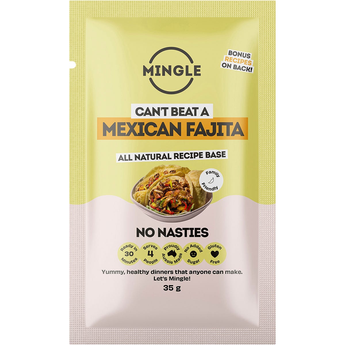 Mingle- Mexican Fajita All Natural Recipe Base-12x35g