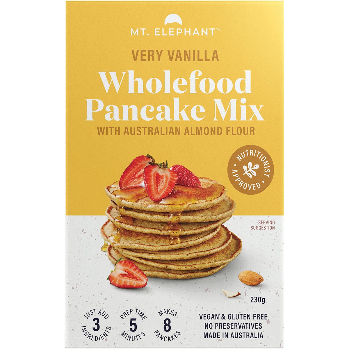 Mt. Elephant- Wholefood Pancake Mix Very Vanilla-230g