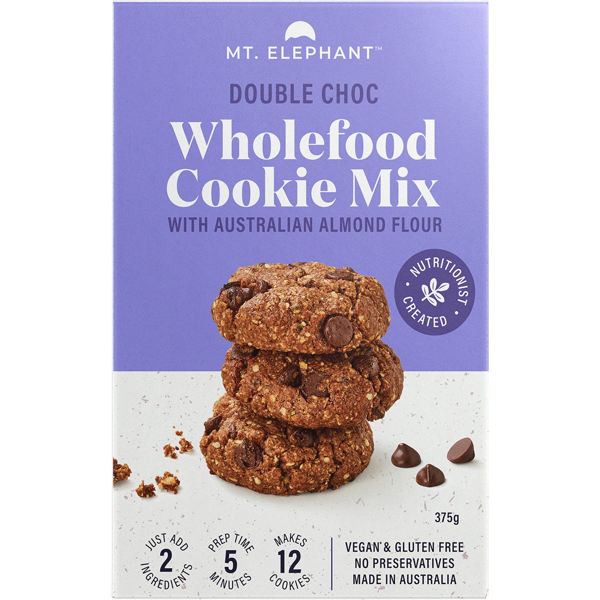 Mt. Elephant- Wholefood Cookie Mix Double Choc-375g