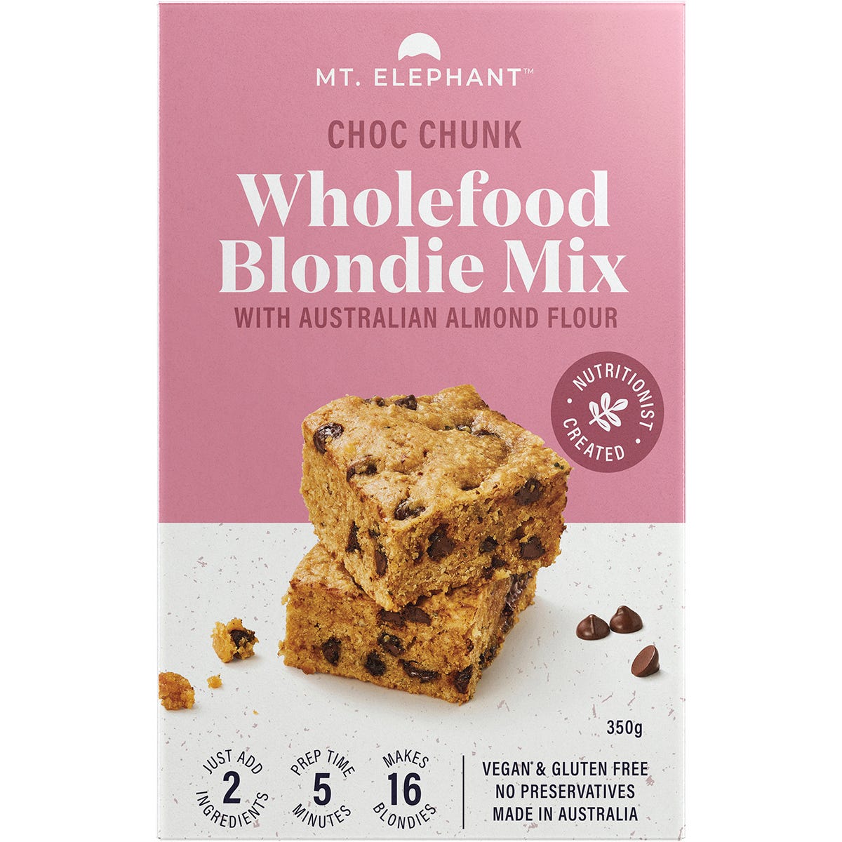 Mt. Elephant- Wholefood Blondie Mix Choc Chunk-350g