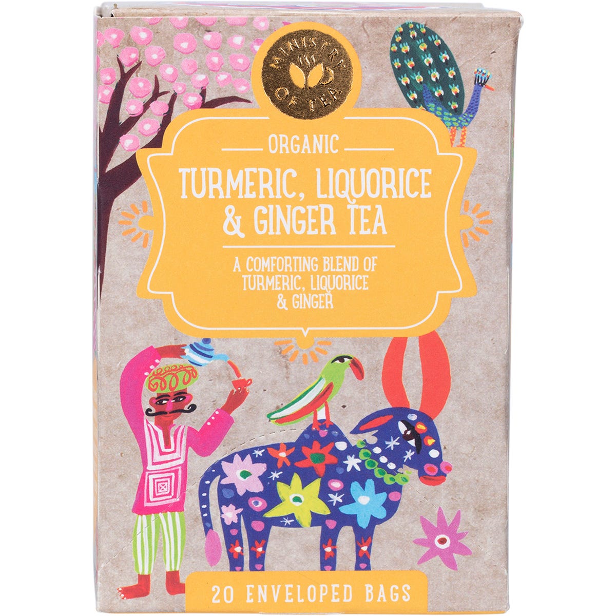Ministry of Tea- Organic Turmeric, Liquorice & Ginger Tea Tea Bags-20pk