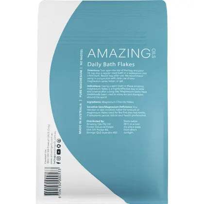 Amazing Oils- Magnesium Daily Bath Flakes Pure Magnesium Chloride-800g
