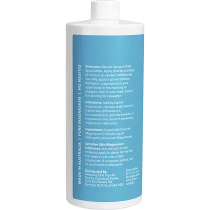 Amazing Oils- Magnesium Daily Spray Refill Pure Magnesium Oil-1L