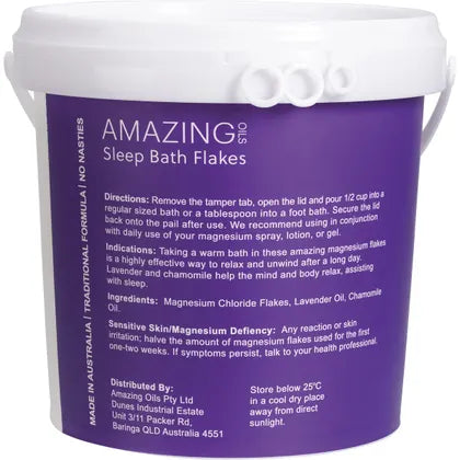 Amazing Oils- Magnesium Sleep Bath Flakes with Lavender & Chamomile-2kg