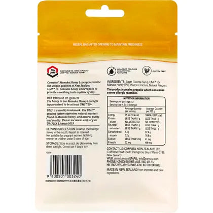 Comvita- Manuka Honey Lozenges Zesty Lemon-12x4.5g