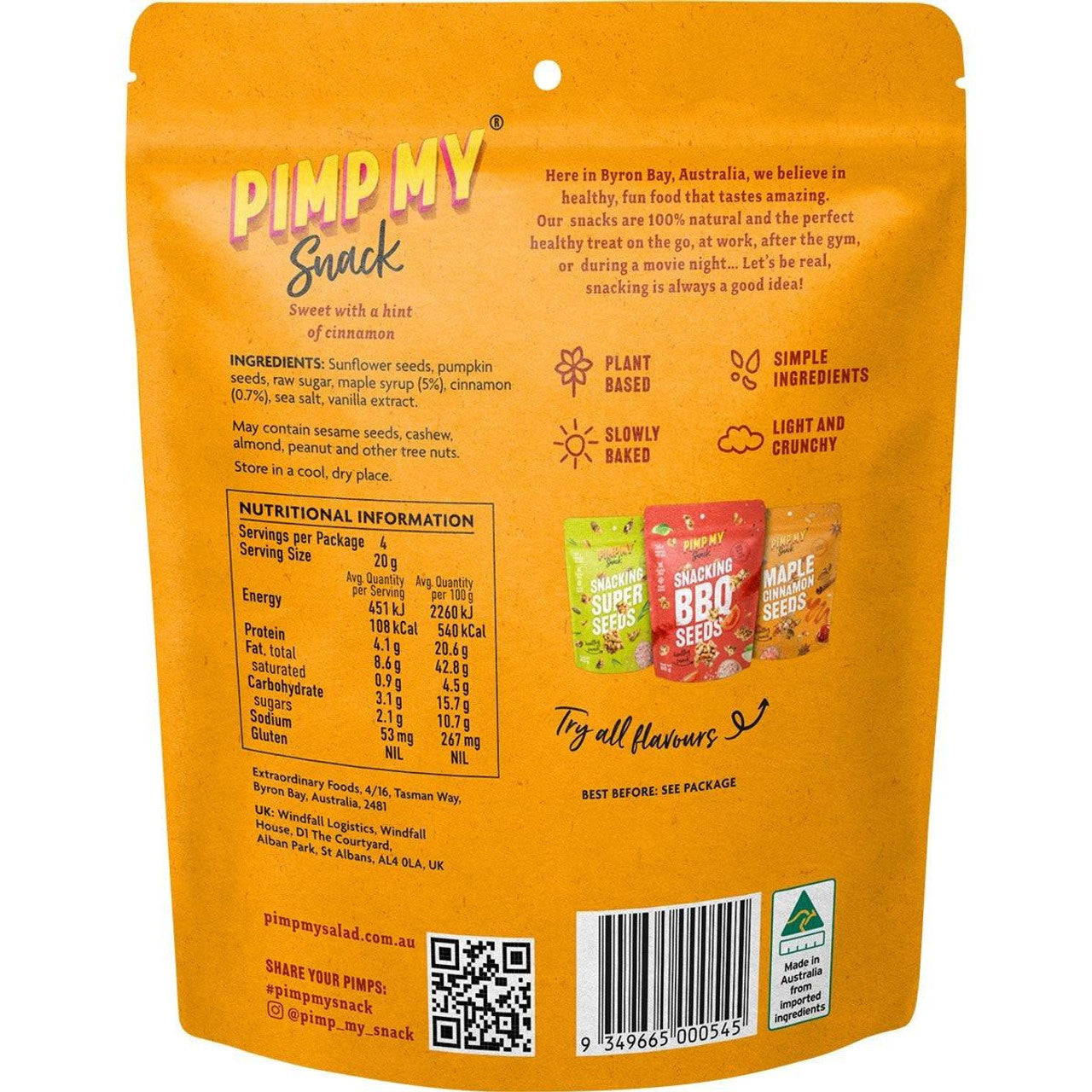 Pimp My Snack- Maple Cinnamon Seeds-80g