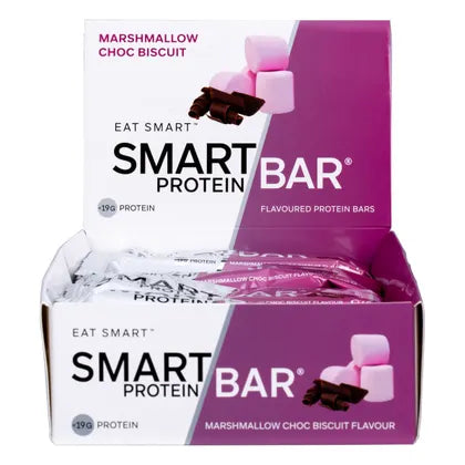 Smart Protein Bar- Marshmallow Choc Biscuit Flavour Protein Bar-12x60g