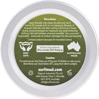 Surfmud- Mineral Sunscreen SPF 50+ Tin-100g